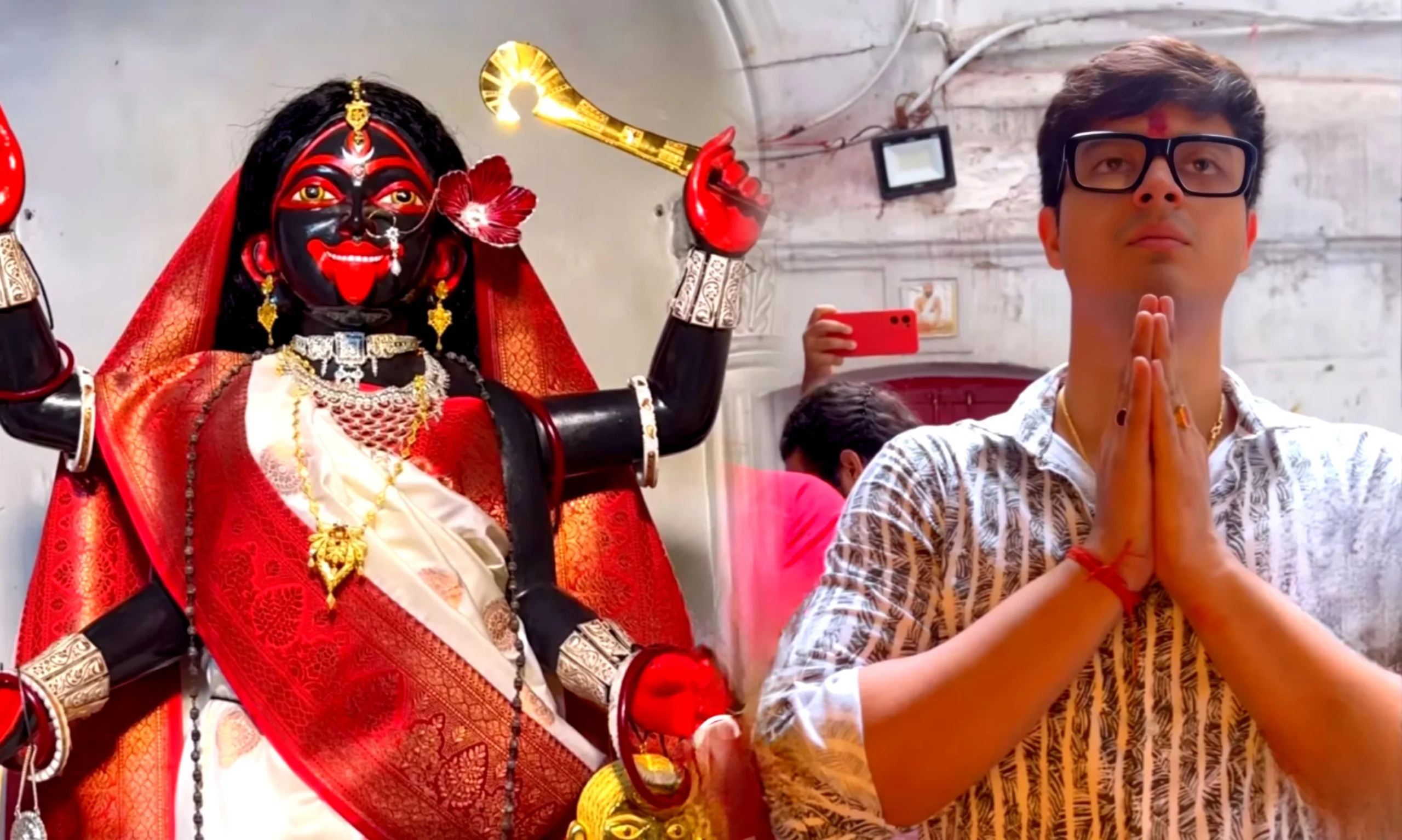 Dibyojyoti Dutta went to shaymasundari mandir