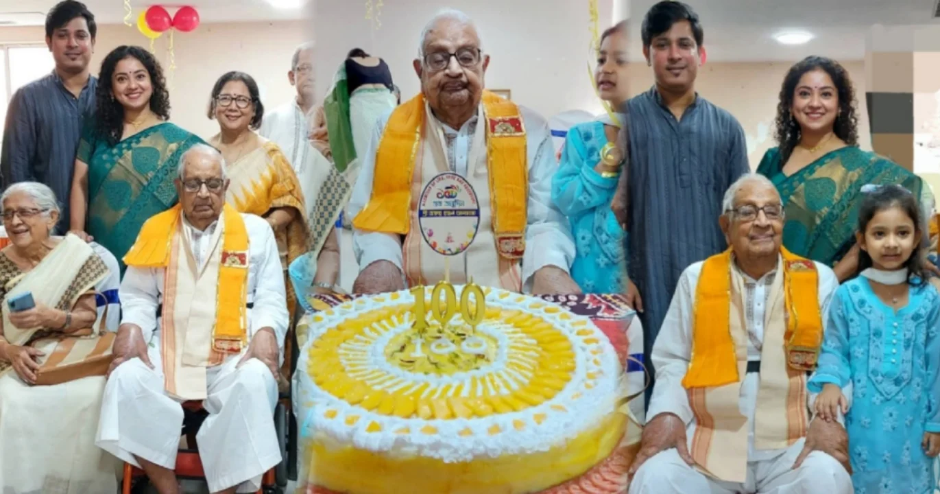 Debottam Majumdar, Grandfather's Birthday, 100 Years Celebration, Bengali Actor, Family Moments, Family Bonding, Bengali television Actor, Keya Patar Nouko, emotional post, Viral Photo, দেবোত্তম মজুমদার, দাদুর জন্মদিন, ১০০ বছর উদযাপন, বাংলা ধারাবাহিকের অভিনেতা, পরিবারের মুহূর্ত, বাঙালি অভিনেতা, কেয়া পাতায় নৌকা, শতবর্ষ, সেলিব্রেশন, পারিবারিক সম্পর্ক, আবেগপ্রবণ পোস্ট, ভাইরাল ছবি
