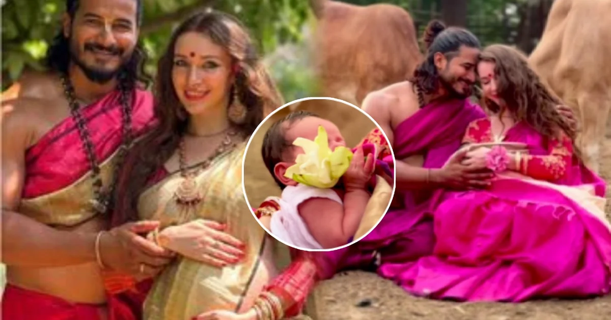 Chintamani Diana, Gourab Mondal, Brindavan, ISKCON, Rasamrita Radhe Dasi, baby girl, foreign wife, Tollywood, Russia to India, Krishna devotee, Brajbhoomi, became parents, চিন্তামণি ডায়না, গৌরব মণ্ডল, বৃন্দাবন, ইস্কন, রসমৃতা রাধে দাসী, কন্যা সন্তান, বিদেশিনী বউ, টলিউড, রাশিয়া থেকে ভারতে, কৃষ্ণভক্তি, ব্রজভূমি, মা বাবা হলেন
