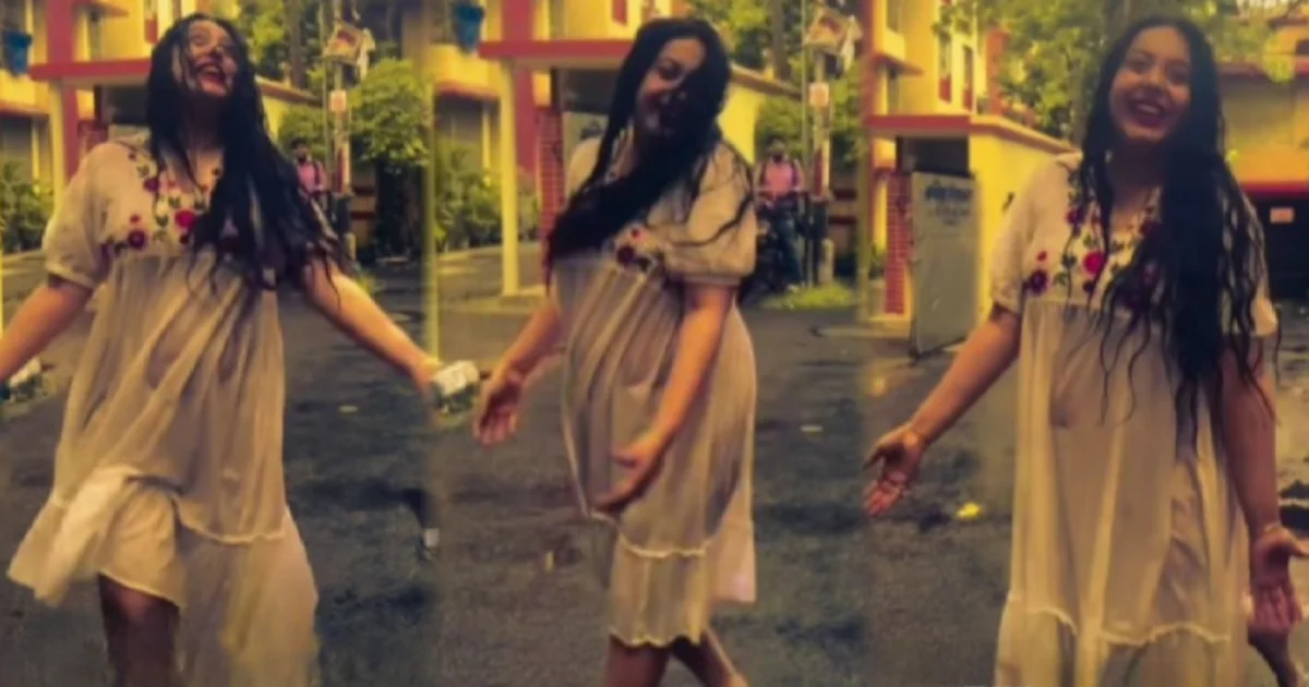 Sreemoyee Chattoraj, Kanchan Mullick, rain dance, white frock, viral video, social media troll, meme, Bullet Sarojini, Jamai Sasthi, Krishvi, mother role, controversy, netizen's reaction, criticism, শ্রীময়ী চট্টোরাজ, কাঞ্চন মল্লিক, বৃষ্টিতে নাচ, সাদা ফ্রক, ভাইরাল ভিডিও, সমাজ মাধ্যমে ট্রোল, বুলেট সরোজিনী, জামাইষষ্ঠী, কৃষভি, নতুন বিতর্ক, দর্শকদের কটাক্ষ