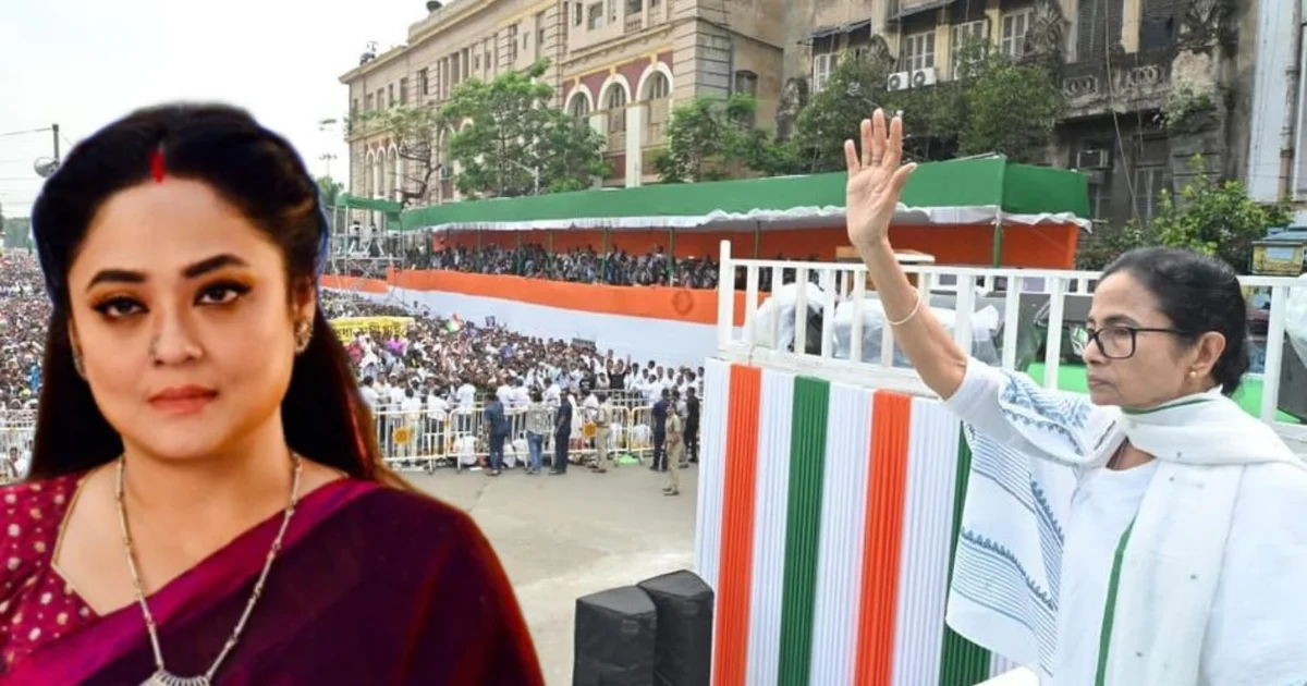 Rupanjana Mitra, TMC, Rejoining Politics, BJP Exit, Ghar Wapsi, Tollywood, TMC, 21 July Rally, Trinamool Congress, West Bengal Politics, Martyrs' Day, Mamata Banerjee, Political Participation, New Innings, Tollywood, actress, political comeback, রূপাঞ্জনা মিত্র, তৃণমূল কংগ্রেস, বিজেপি ছেড়ে ফেরা, ঘর ওয়াপসি, টলিউড, তৃণমূল কংগ্রেস, ২১ জুলাই, শহিদ দিবস, মমতা বন্দ্যোপাধ্যায়, বাংলার রাজনীতি, রাজনৈতিক অংশগ্রহণ, নতুন ইনিংস, দিদির মঞ্চ