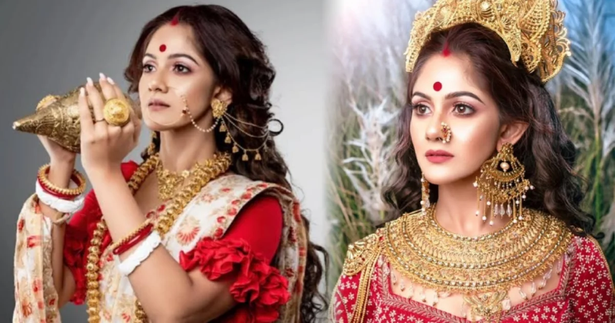 Trina Saha, Tollywood Actress, Mahalaya 2025, Star Jalsha Mahalaya, Trina as Durga, Mahishasuramardini, Parashuram: Ajker Nayok, Bengal Topper, Mahalaya special, Goddess Durga, Bengali television, তৃণা সাহা, টলিউড অভিনেত্রী, মহালয়া ২০২৫, স্টার জলসার মহালয়া, দুর্গা রূপে তৃণা, মহিষাসুরমর্দিনী, পরশুরাম আজকের নায়ক, বেঙ্গল টপার, মহালয়া স্পেশাল, দেবী দুর্গা, বাংলা টেলিভিশন