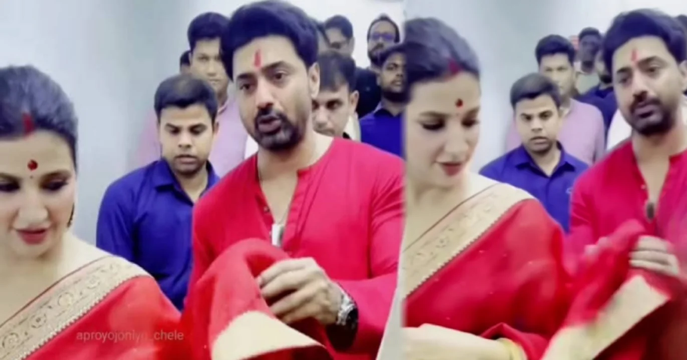 Bengal salutes The Chemistry Of Dev And Subhashree At The Naihati Baromaa Temple