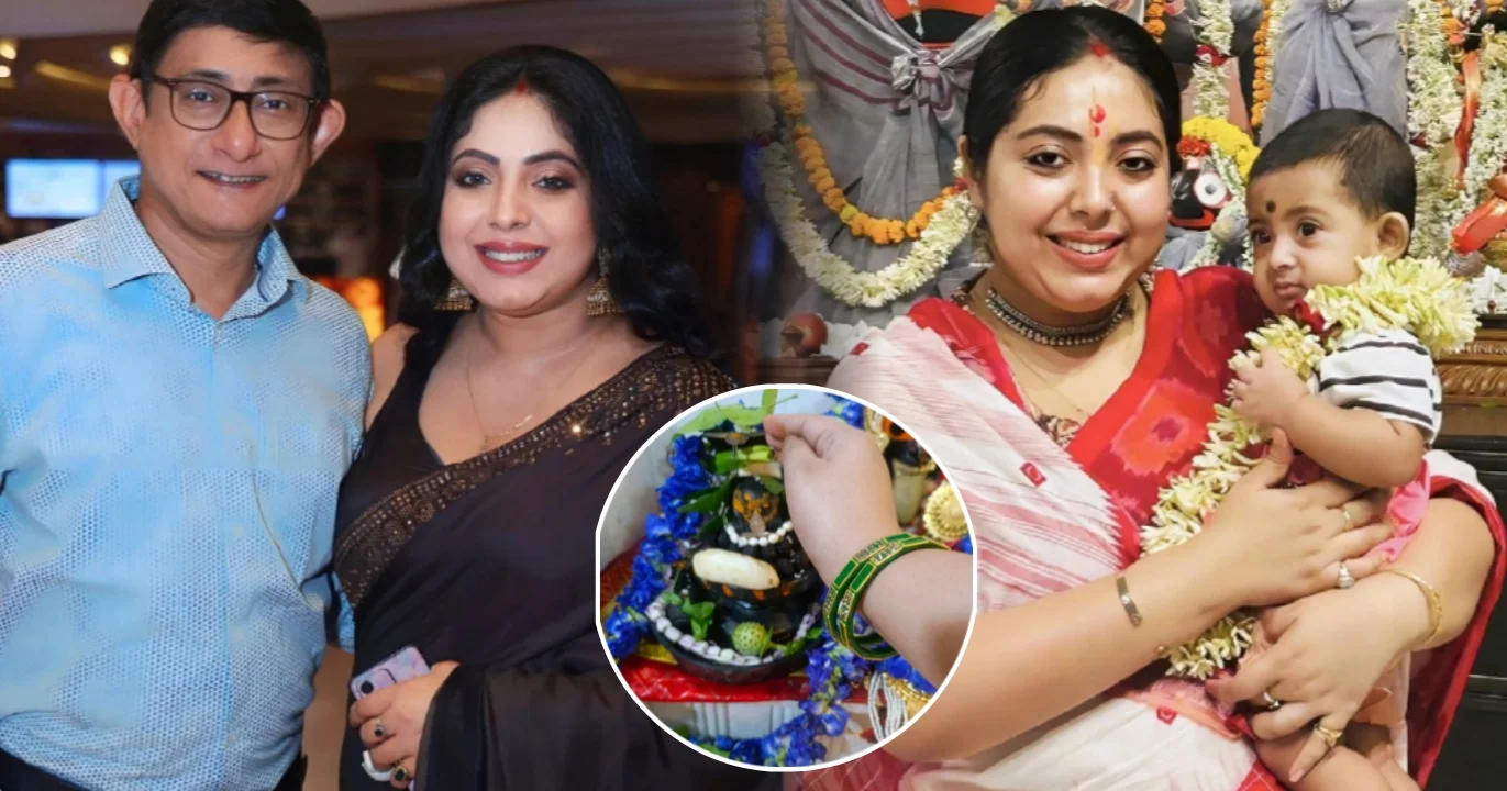 কাঞ্চনের জন্যই বদল! শ্রাবণের সোমবারে শিবপুজো শ্রীময়ীর! বিয়ের পর শ্রাবণ একেবারে অন্যরকম, কাঞ্চনের সঙ্গেই কি নিয়ম পালন করেন শ্রীময়ী? 1 Sreemoyee Chattoraj, Kanchan Mallick, Sawan Somvar, Green Glass Bangles, Shiva Worship, Reality Show, Tollywood couple, Satyanarayan Puja, Devotional Rituals, শ্রীময়ী চট্টরাজ, কাঞ্চন মল্লিক, শ্রাবণ সোমবার, সবুজ কাচের চুড়ি, শিবপুজো, রিয়েলিটি শো, টলিউড দম্পতি, সত্যনারায়ণ পুজো, ধার্মিক আচার
