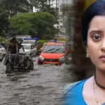 Sruti Das stuck in Kolkata rain
