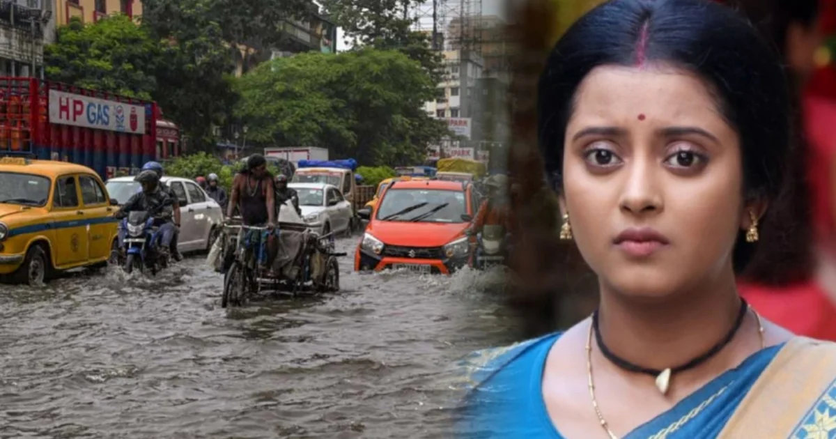 দুর্যোগের দিনেও বন্ধ রাখা হল না শুটিং! জলমগ্ন কলকাতার রাস্তায় ঘণ্টার পর ঘণ্টা আটকে রইলেন শ্রুতি দাস! কিন্তু শেষমেশ কী উপায়ে শুটিং ফ্লোরে পৌঁছলেন অভিনেত্রী? 1 Sruti Das stuck in Kolkata rain
