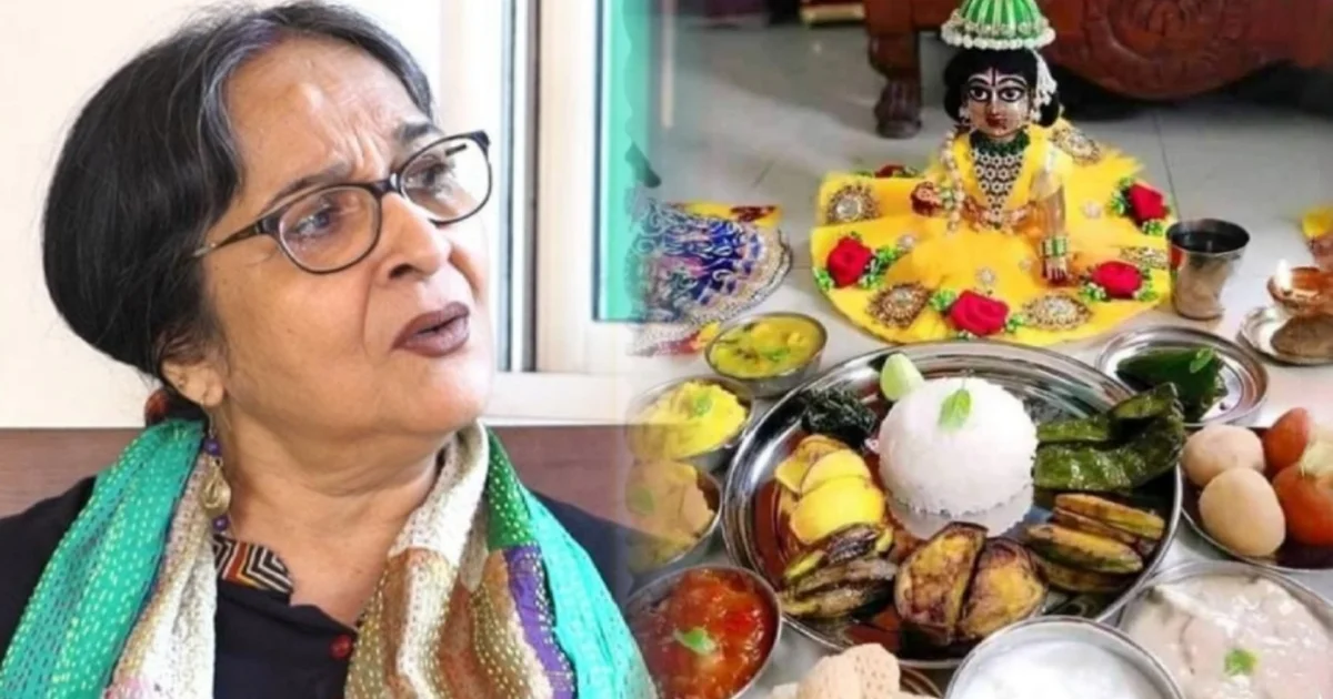mamata shankar tastes prasad before offering it to god
