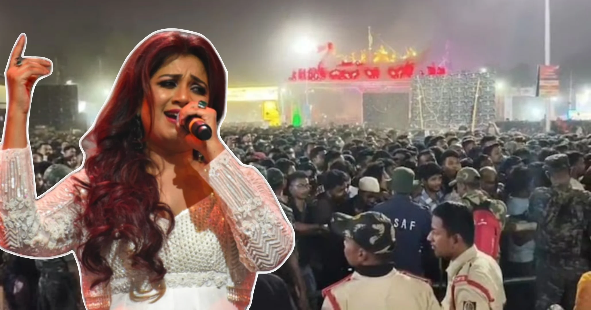 শ্রেয়া ঘোষালের কটক কনসার্টে বেসামাল ভিড়: ভয়ঙ্কর হুড়োহুড়িতে বিপ'জ্জ'নক পরিস্থিতি, কেউ জ্ঞান হারালেন, কারর লেগেছে চোট 1 Bengali