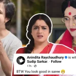 সুদীপ সরকার, অনিন্দিতা রায়চৌধুরী, ফুলকি ধারাবাহিক, টলিউড খবর, শাড়ি বিতর্ক, ঋজু বিশ্বাস, বাংলা সিরিয়াল, অভিনেতা সুদীপ, অনিন্দিতা মন্তব্য, Sudip Sarkar, Anindita Raychaudhury, Fulki serial, Tollywood news, sari controversy, Riju Biswas, Bengali TV actor, Sudip in saree