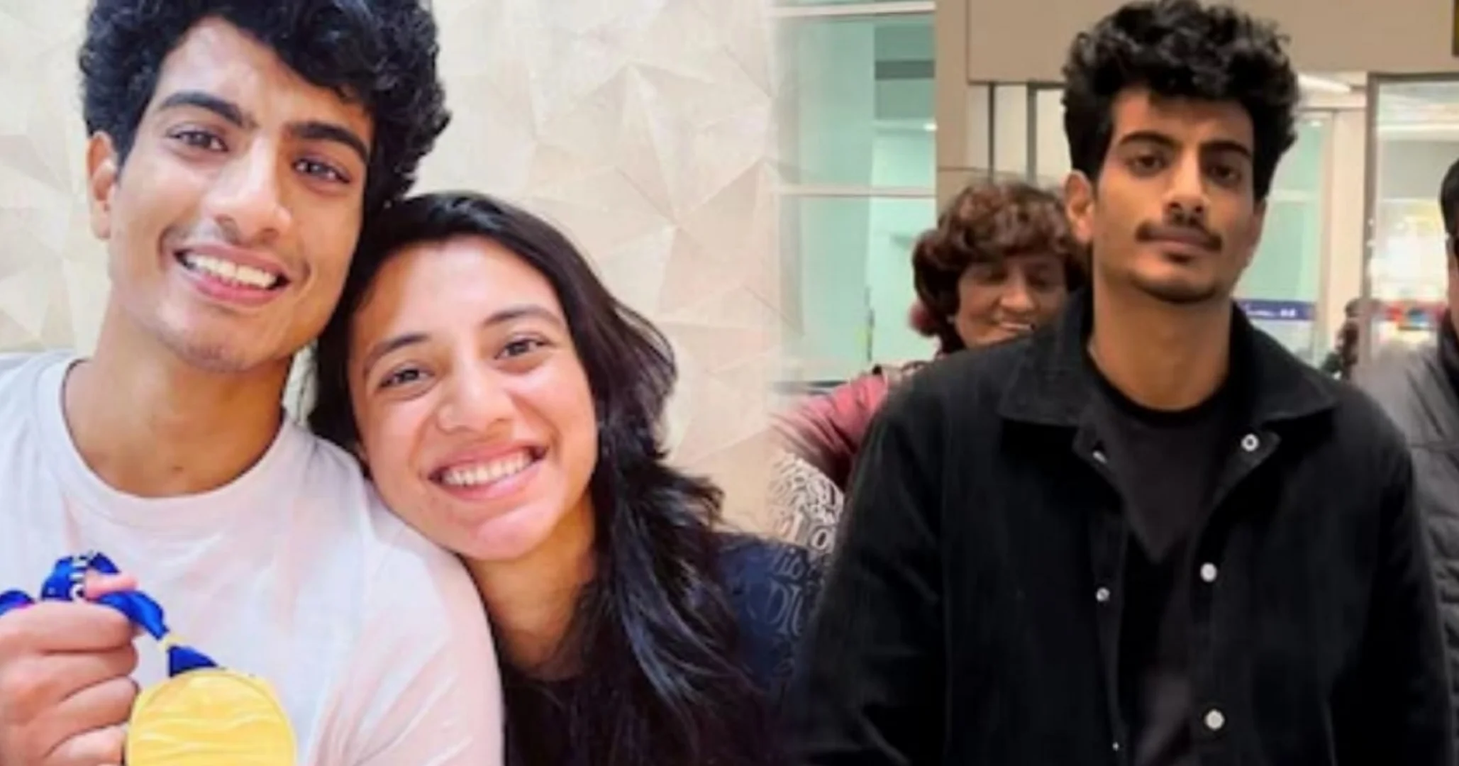 ইনস্টাগ্রামে বায়ো পরিবর্তন, স্মৃতির সঙ্গে বিয়ে বাতিলের এক সপ্তাহ পর বিমানবন্দরে হাসিমুখে ধরা দিলেন পলাশ! পাশে কে ছিলেন সেই রহস্যময় সঙ্গী? 1 Palash Muchhal, Smriti Mandhana, wedding controversy, airport viral, Bollywood gossip, relationship rumour, পলাশ মুছল, স্মৃতি মন্ধানা, বিয়ে স্থগিত, বিমানবন্দর দেখা, বিতর্ক, সম্পর্কের জল্পনা, বাংলা বিনোদন সংবাদ