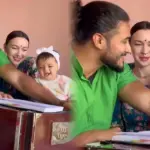 Chintamani Diana, Gourab Mondal, Brindavan, Rasamrita Radhe Dasi, Baby Girl, Bengali Actor, Krishna devotee, Brajbhoomi, Viral Video, Netizens Reaction, Entertainment, চিন্তামণি ডায়না, গৌরব মণ্ডল, বৃন্দাবন, রসমৃতা রাধে দাসী, কন্যা সন্তান, বিদেশিনী বউ, বাঙালি অভিনেতা, কৃষ্ণভক্তি, ব্রজভূমি, ভাইরাল ভিডিও, সমাজ মাধ্যমে প্রতিক্রিয়া, বিনোদন