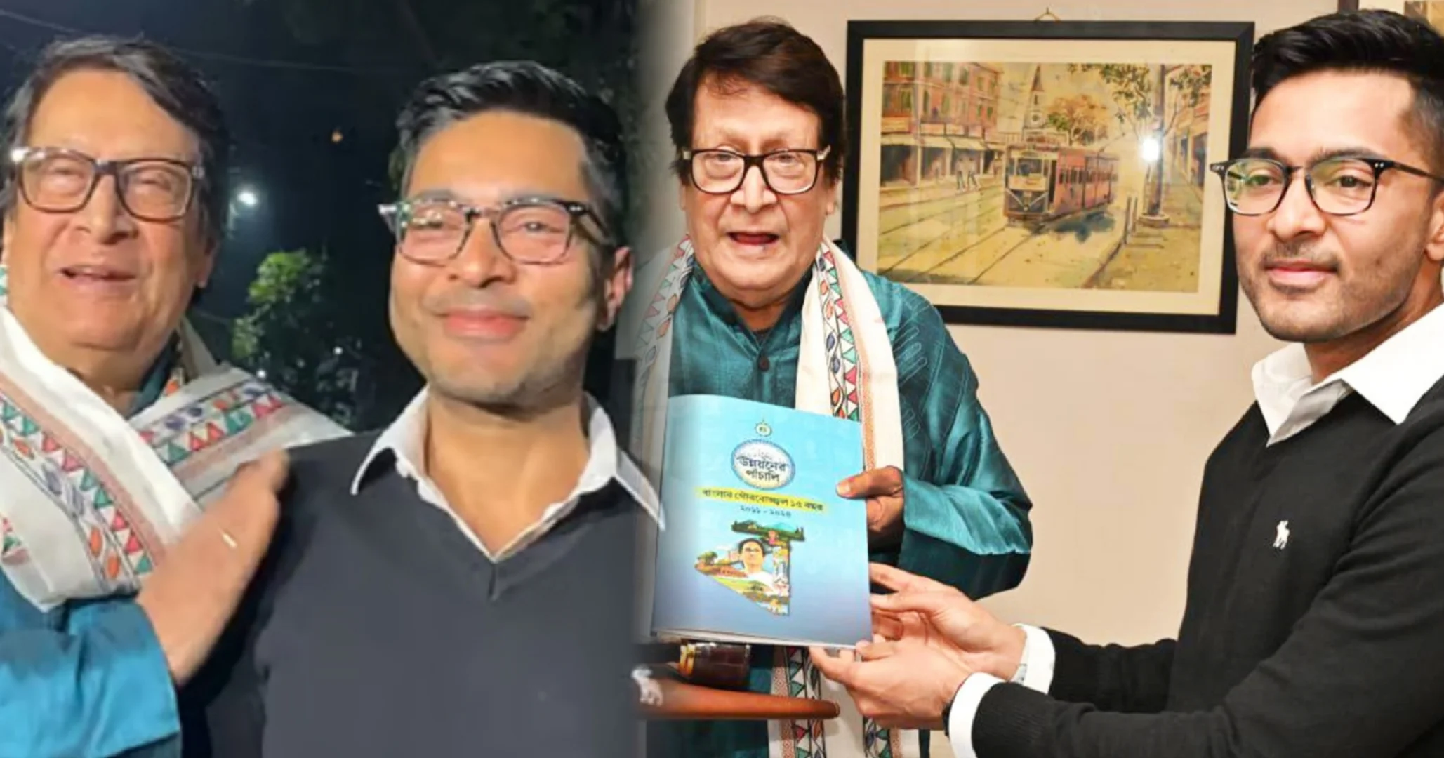 রঞ্জিত মল্লিক, অভিষেক বন্দ্যোপাধ্যায়, মল্লিকবাড়ি, তৃণমূল কংগ্রেস, বাংলা রাজনীতি, টলিউড নিউজ, সেলিব্রিটি সাক্ষাৎ, বাংলা বিনোদন, চলচ্চিত্র খবর, রাজনৈতিক বৈঠক, Ranjit Mallick, Abhishek Banerjee, Mallik Bari, Trinamool Congress, Bengali Cinema, Tollywood News, Celebrity Meeting, West Bengal Politics, Entertainment News, Film Industry