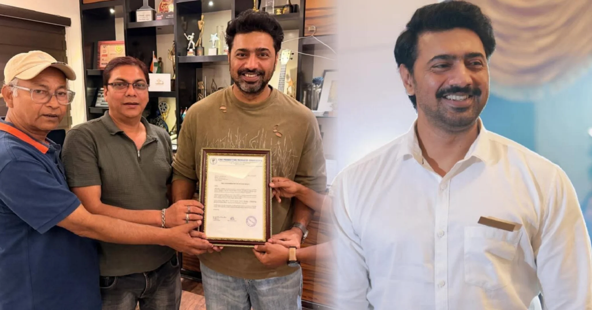 Dev, Bengali cinema, cine production manager association, honorary membership, film industry news, Tollywood news, Bengali actors, দেব, বাংলা সিনেমা, সিনে প্রোডাকশন ম্যানেজার অ্যাসোসিয়েশন, সম্মানজনক সদস্যপদ, চলচ্চিত্র শিল্প সংবাদ, টলিউড খবর, বাংলা অভিনেতা