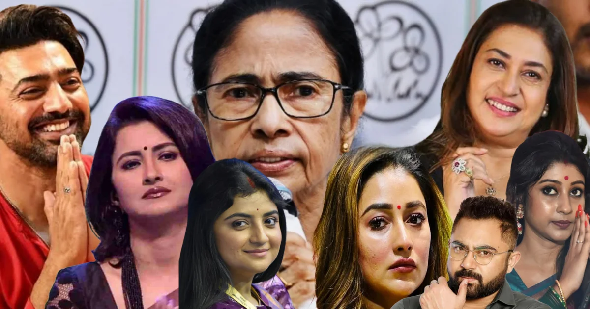 Mamata Banerjee, TMC, West Bengal Election 2026, Tollywood Celebrities, Dev, Rachana Banerjee, Sayani Ghosh, Arnab Bannerjee, Mayna Banerjee, Subhadra Mukherjee, Bengal Politics, Tollywood, Entertainment, মমতা বন্দ্যোপাধ্যায়, তৃণমূল কংগ্রেস, বিধানসভা নির্বাচন ২০২৬, টলিপাড়া, দেব, রচনা বন্দ্যোপাধ্যায়, সায়নী ঘোষ, অর্ণব ময়না, সুভদ্রা মুখোপাধ্যায়, বাংলার রাজনীতি, টলিউড, বিতর্ক, বিনোদন সংবাদ