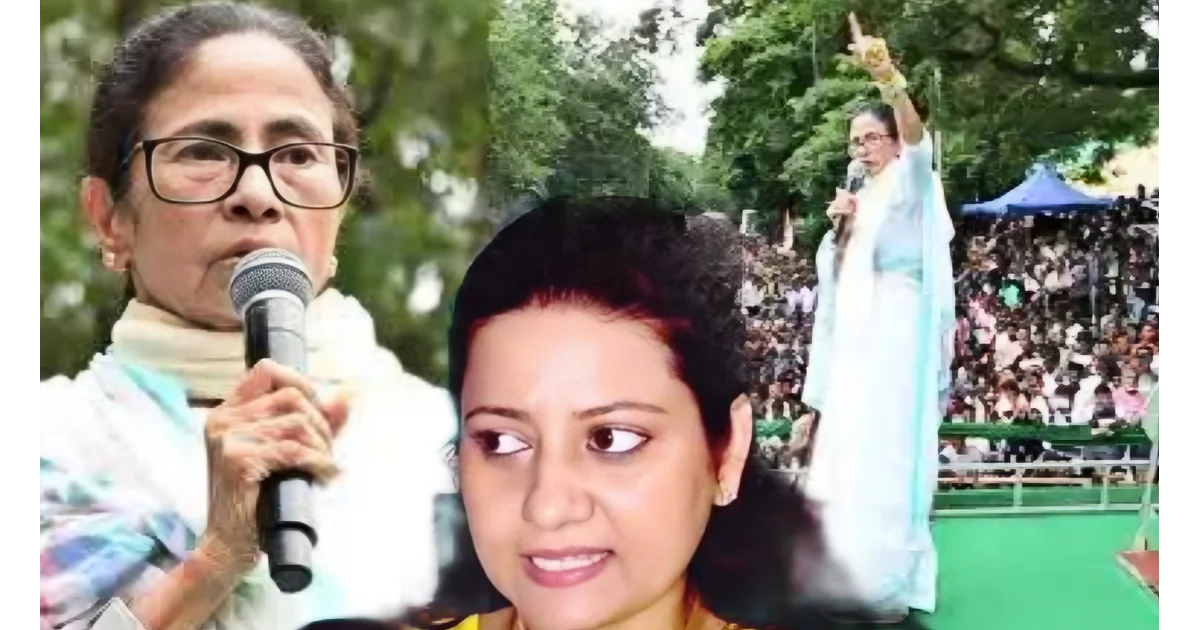 “গাদ্দার, চোর, বেইমানরা সব দল ছেড়ে চলে গেছে, তাতেই ভালো হয়েছে” যে কর্মসূচী ৪০ বছর ধরে হয়ে আসছে, পারমিশন দিলে কি মহাভারত অশুদ্ধ হতো? ২১ জুলাইয়ের মঞ্চ থেকে বি*স্ফোরক ময়না বন্দ্যোপাধ্যায়! মমতা পন্থী তৃণমূলের শুদ্ধিকরণ হয়েছে, 'বেনোজল' বিদায়েই নতুন শক্তি এনে দিল ডুবতে বসা দলে, দাবী অভিনেত্রীর? 1 ময়না বন্দ্যোপাধ্যায়, Mayna Banerjee, TMC, entertainment, Mamata Banerjee, মমতা বন্দ্যোপাধ্যায়, 21 July, ২১ জুলাই, টলিউড অভিনেত্রী, বাংলার রাজনীতি, বিতর্কিত মন্তব্য, Tollywood actress, Bengal politics, controversial statement, তৃণমূল কংগ্রেস