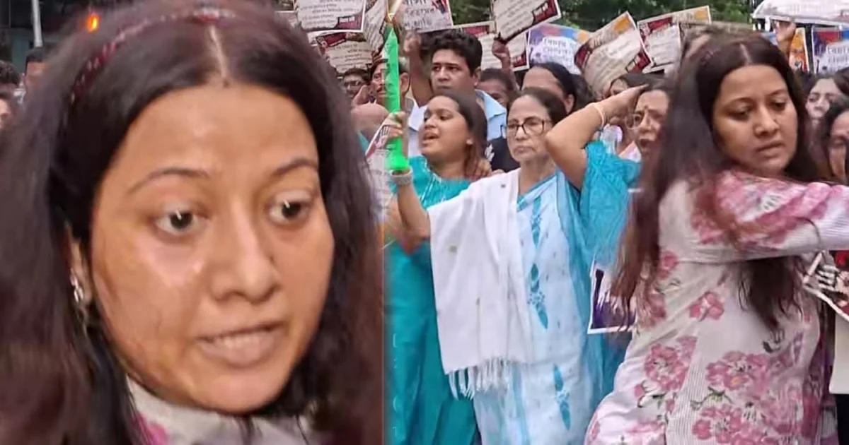 “কোনও কন্যার উপর আ'ঘাত হলে আমরা আগেও রাস্তায় নেমেছি, এখনও নামব...যতই রাজনৈতিকভাবে ব্যবহার করুক” বারুইপুরের নাবালিকার সঙ্গে নৃ'শংসতার প্রতিবাদে মমতার মোমবাতি মিছিলে শামিল ময়না বন্দ্যোপাধ্যায়! আর জি কর কাণ্ডে কেন অভয়ার জন্য এমন আন্দোলন হয়নি? প্রশ্ন উঠতেই কী জবাব দিলেন অভিনেত্রী? 1 ময়না বন্দ্যোপাধ্যায়, Mayna Banerjee, Baruipur case, মমতা ব্যানার্জি, mamata banerjee, RG kar case, আরজি কর কাণ্ড, টলিউড, বাংলার রাজনীতি, Tollywood, Bengal politics