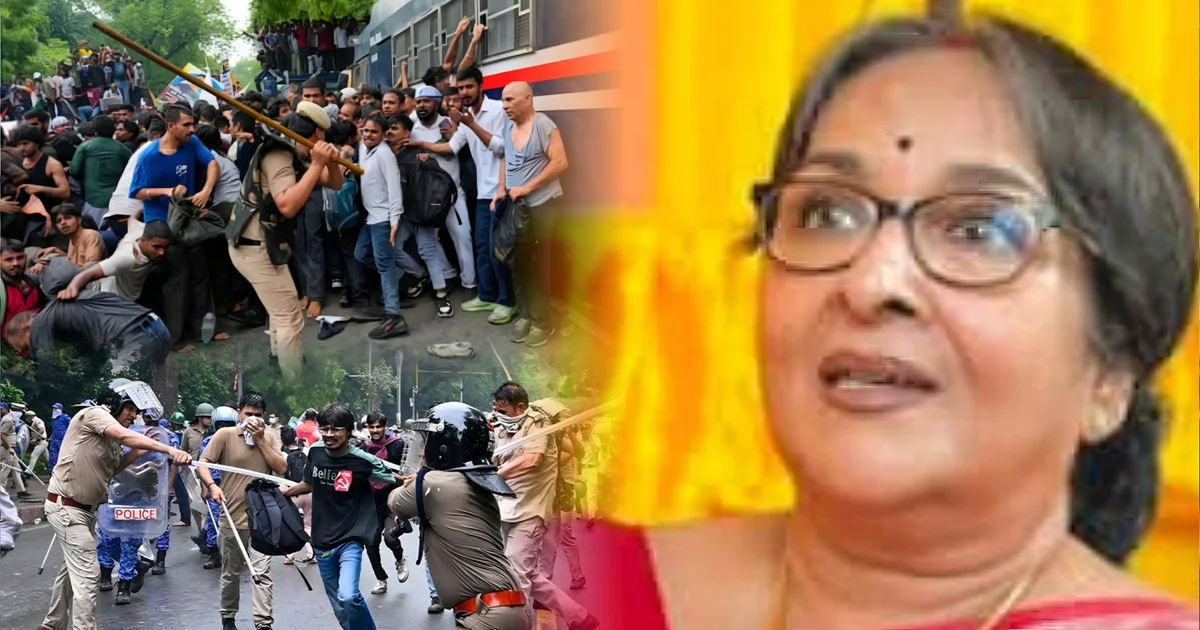 Mamata shankar, মমতা শঙ্কর, student protest in Delhi, cjp protest, ছাত্র আন্দোলন, নিট প্রশ্নপত্র ফাঁস, শিক্ষা ব্যবস্থা, যুব আন্দোলন, সামাজিক ইস্যু, Student Protest, NEET Paper Leak, Education System, Youth Movement, Social Issues, Controversy