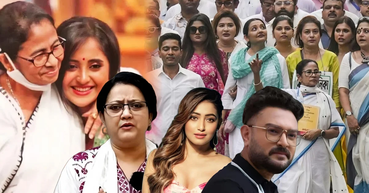 Mamata Banerjee, July 21, TMC, Tollywood, Sudipta Banerjee, Vivaan Ghosh, Subhadra Mukherjee, Shahid Dibas, Soumitrisha Kundu, Bengal Politics, মমতা বন্দ্যোপাধ্যায়, ২১ জুলাই, তৃণমূল, টলিউড, সুদীপ্তা বন্দ্যোপাধ্যায়, ভিভান ঘোষ, সুভদ্রা মুখোপাধ্যায়, সৌমিতৃষা কুণ্ডু, শহিদ দিবস, বাংলার রাজনীতি