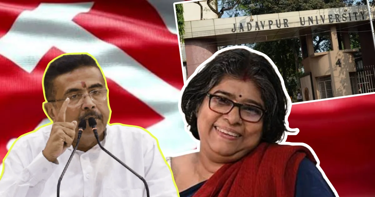 Manasi Sinha, Shuvendu Adhikari, Sharvari Mukherjee, Jadavpur University, Jadavpur University Clash, ABVP, Student Politics, Bengal Politics, Political Controversy, Bengali Actress, Manasi Sinha Open Letter, Social Media Controversy, মানসী সিনহা, শুভেন্দু অধিকারী, শর্বরী মুখোপাধ্যায়, যাদবপুর বিশ্ববিদ্যালয়, যাদবপুর কাণ্ড, এবিভিপি, ছাত্র রাজনীতি, বাংলার রাজনীতি, রাজনৈতিক বিতর্ক, অভিনেত্রী মানসী সিনহা, খোলা চিঠি, সোশ্যাল মিডিয়া বিতর্ক